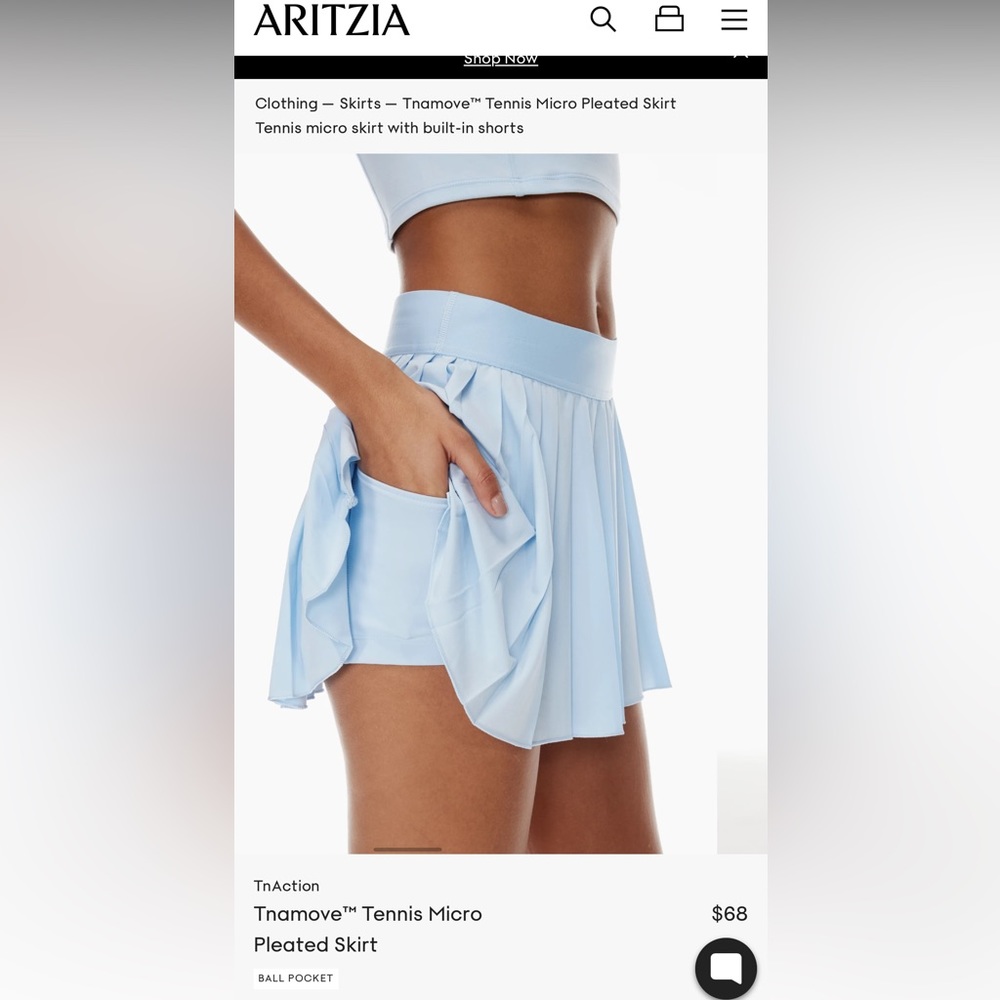TNA baby blue skirt - worn once